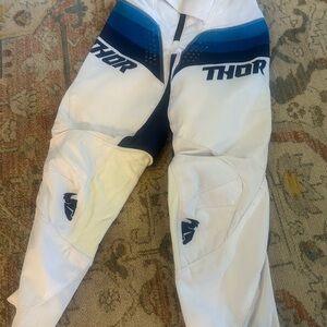 Thor Blue and White Motocross Pants